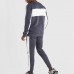 White Panel Colour Block Sweater Tracksuit